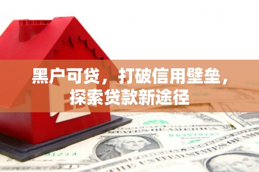 王益黑户可贷，打破信用壁垒，探索贷款新途径