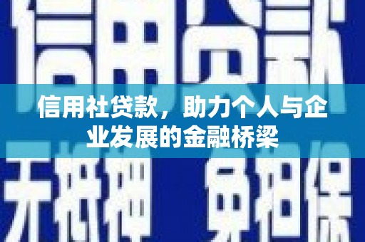 王益信用社贷款，助力个人与企业发展的金融桥梁