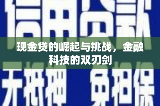 王益现金贷的崛起与挑战，金融科技的双刃剑