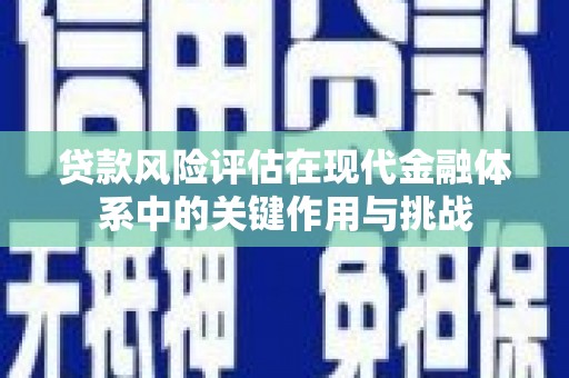 王益贷款风险评估在现代金融体系中的关键作用与挑战