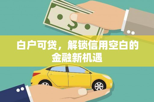 王益白户可贷，解锁信用空白的金融新机遇