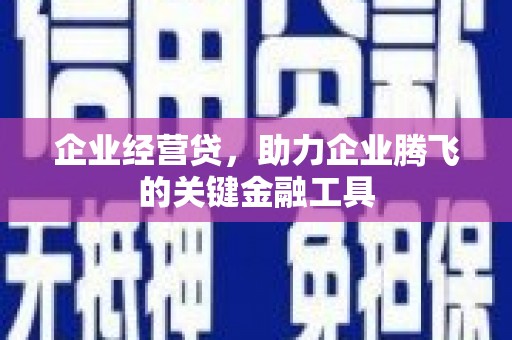 王益企业经营贷，助力企业腾飞的关键金融工具