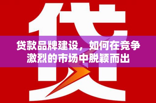 王益贷款品牌建设，如何在竞争激烈的市场中脱颖而出