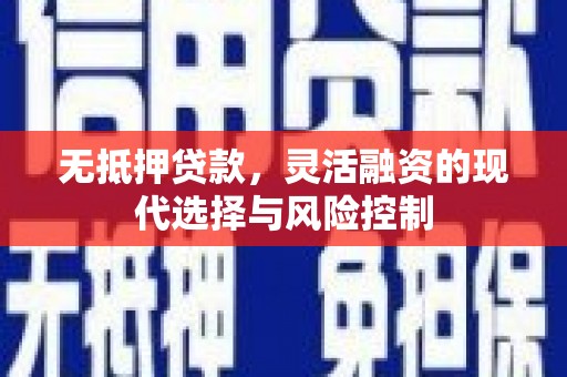 王益无抵押贷款，灵活融资的现代选择与风险控制