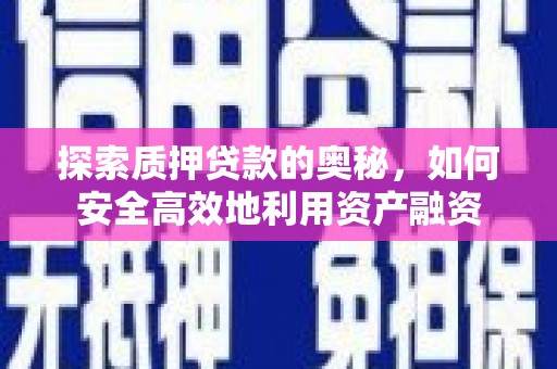 王益探索质押贷款的奥秘，如何安全高效地利用资产融资