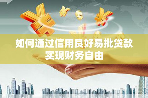 王益如何通过信用良好易批贷款实现财务自由