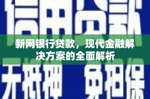 王益新网银行贷款，现代金融解决方案的全面解析