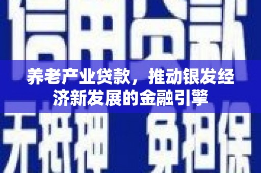 王益养老产业贷款，推动银发经济新发展的金融引擎