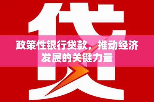 王益政策性银行贷款，推动经济发展的关键力量