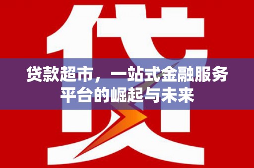 王益贷款超市，一站式金融服务平台的崛起与未来