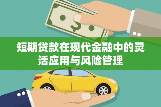 王益短期贷款在现代金融中的灵活应用与风险管理
