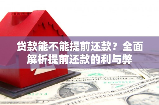 王益贷款能不能提前还款？全面解析提前还款的利与弊