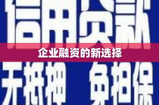 王益企业融资的新选择